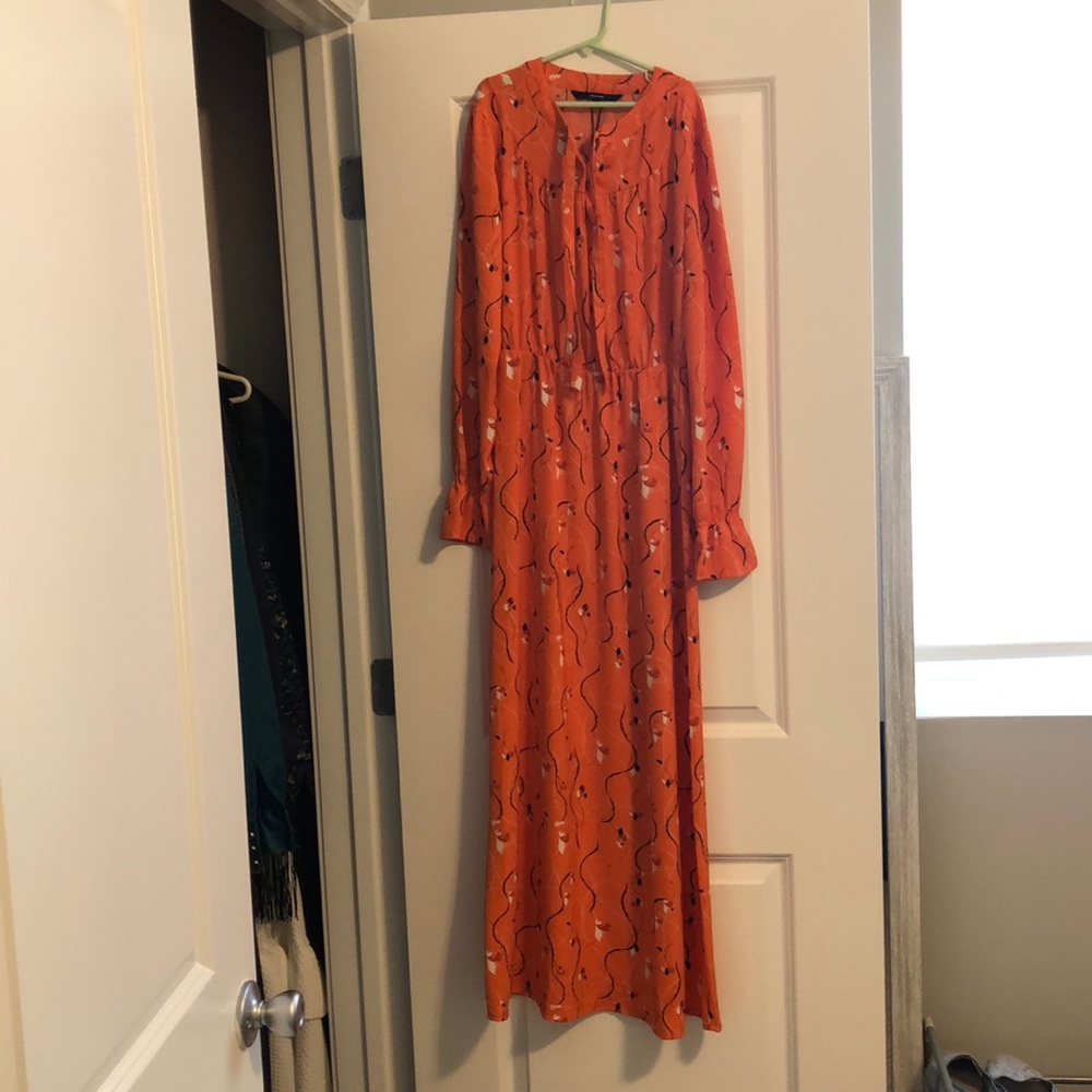 Orange maxi dress
